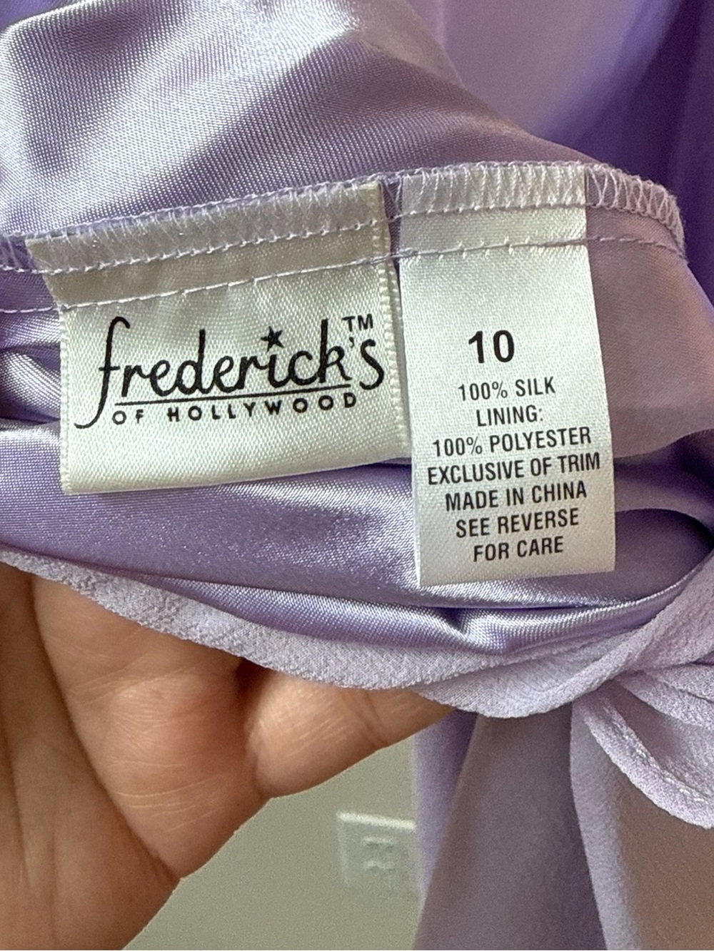 Silk Fredrick’s of Hollywood Lavender Slip Dress with Bustier Size 10 - Picture 9 of 9